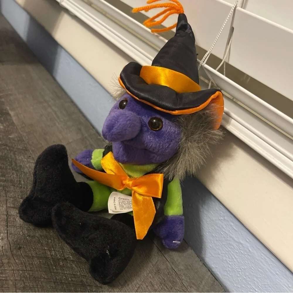 Fiesta Halloween Witch Plush in Green and Purple